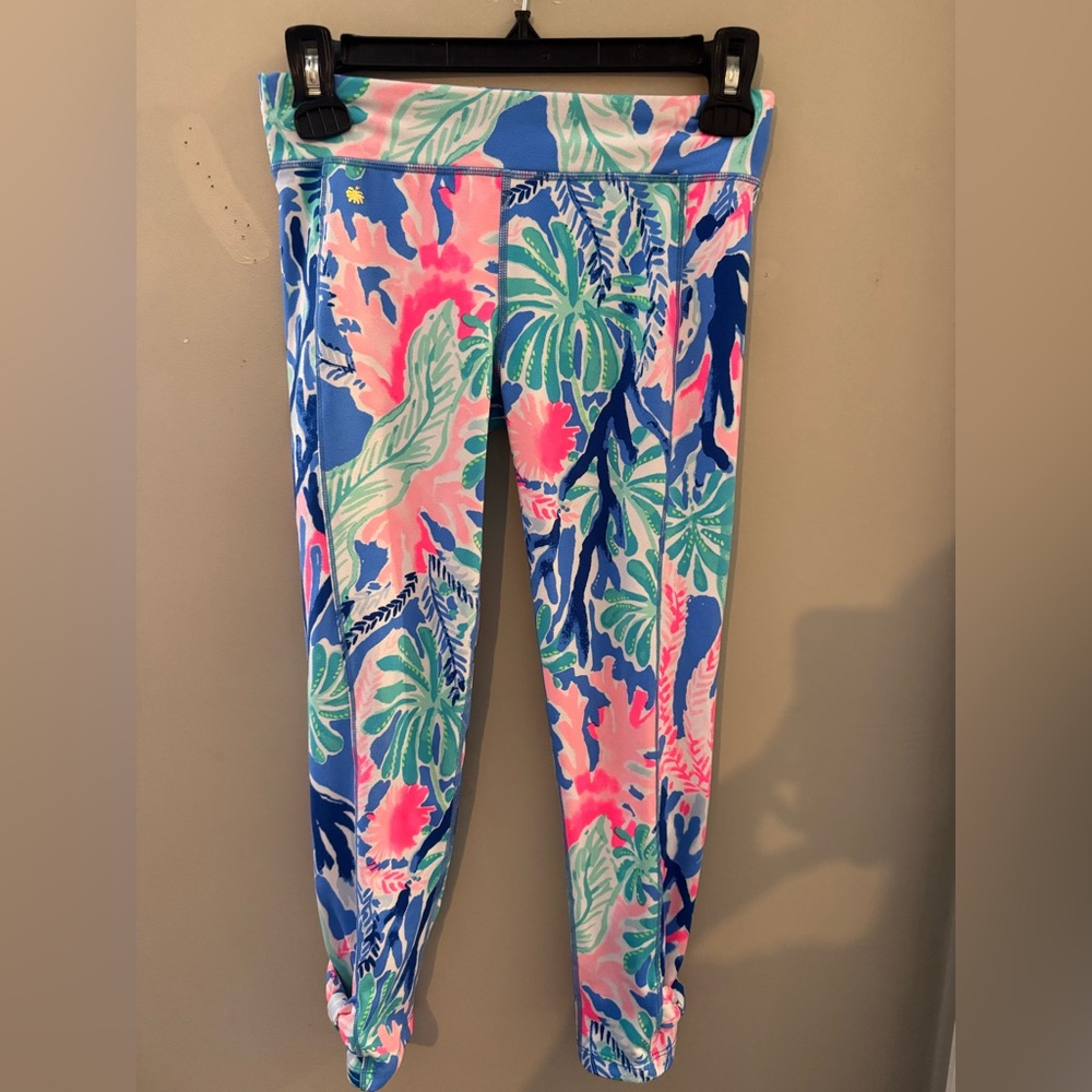 Lilly Pulitzer Luxletic Multicolor Melody Leggings Girls Size Large (8-10)